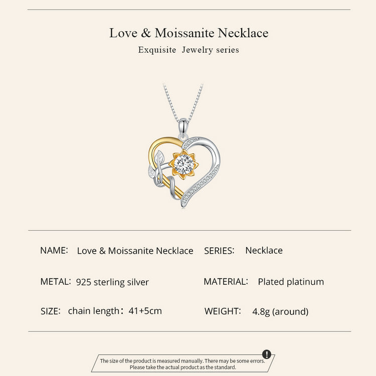 Heart-Shaped Moissanite Necklace
