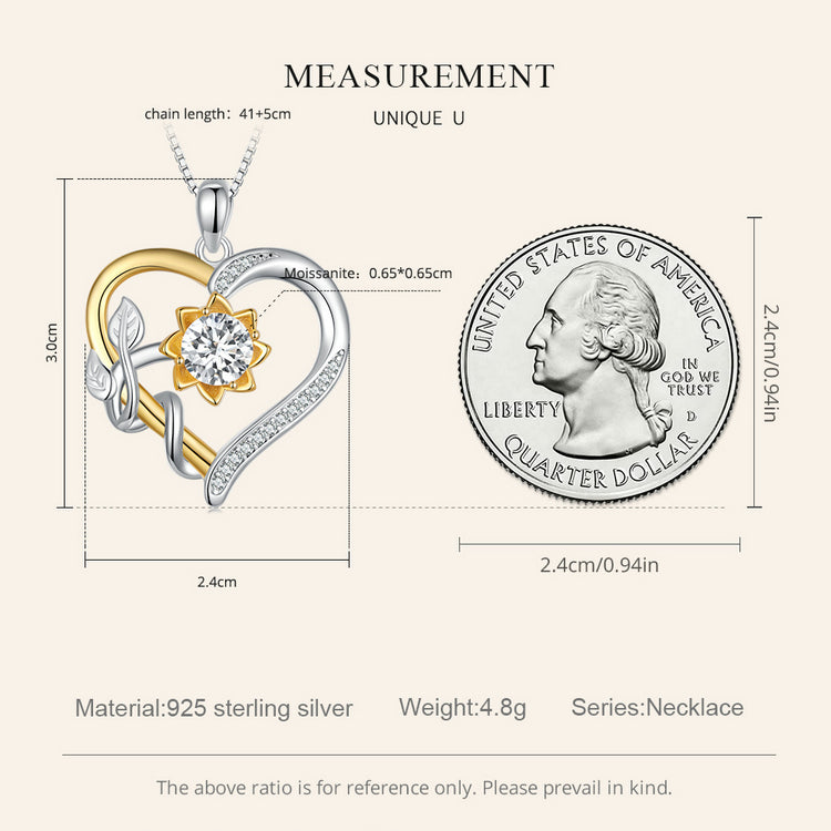 Heart-Shaped Moissanite Necklace