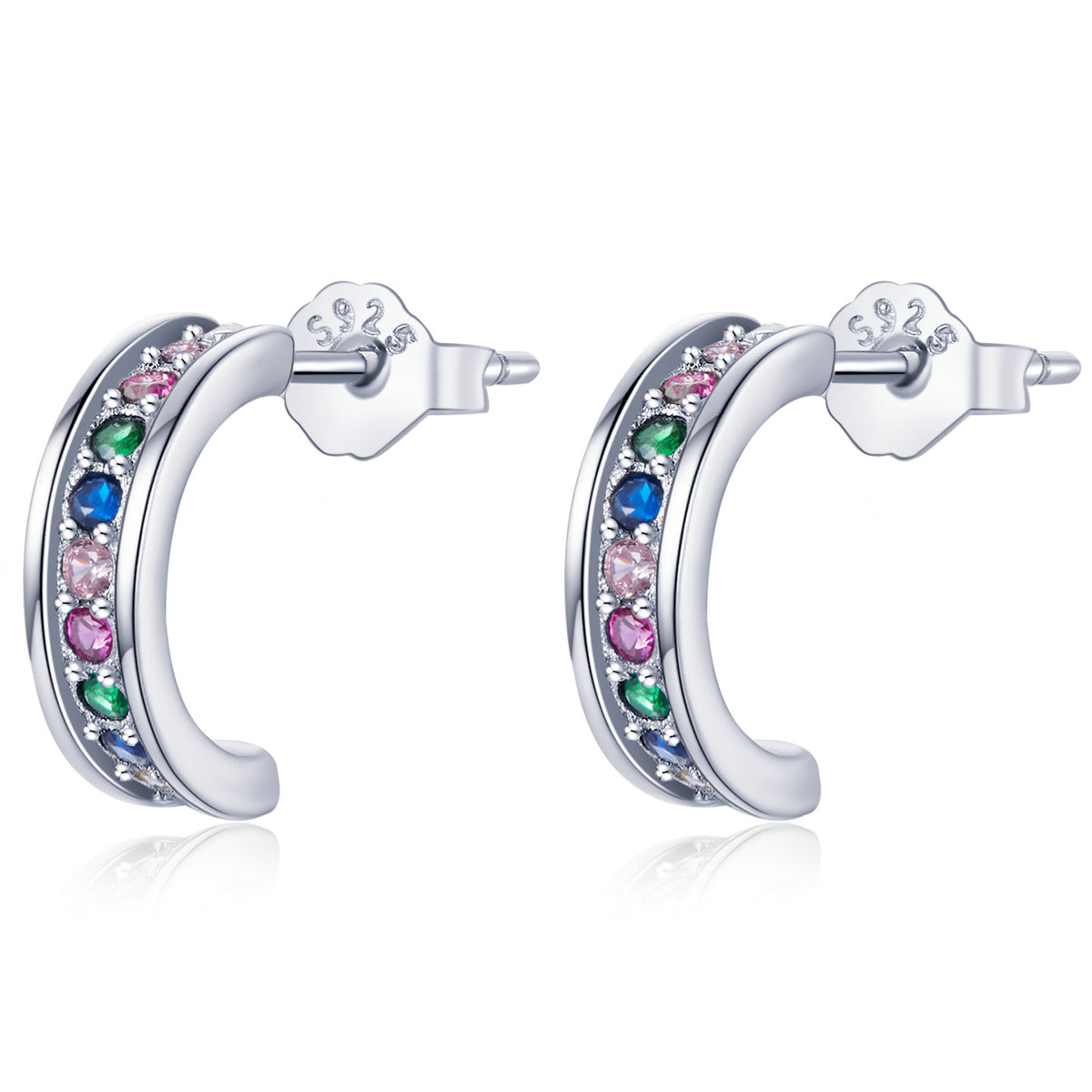 Curved Stud Earrings