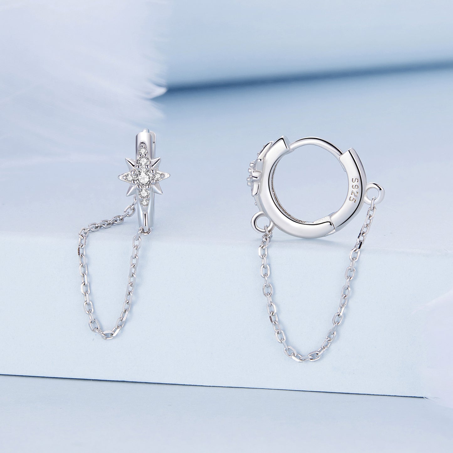 Star-shaped Clip-On Earrings