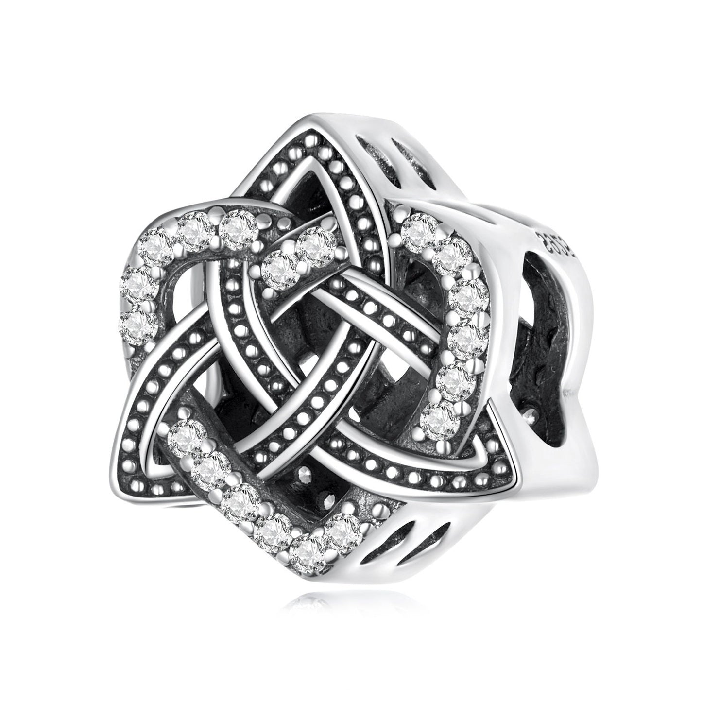 Celtic Knot Heart-Shaped Charm