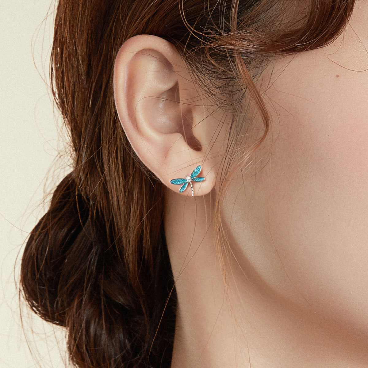 Compact Dragonfly Hoop Earrings