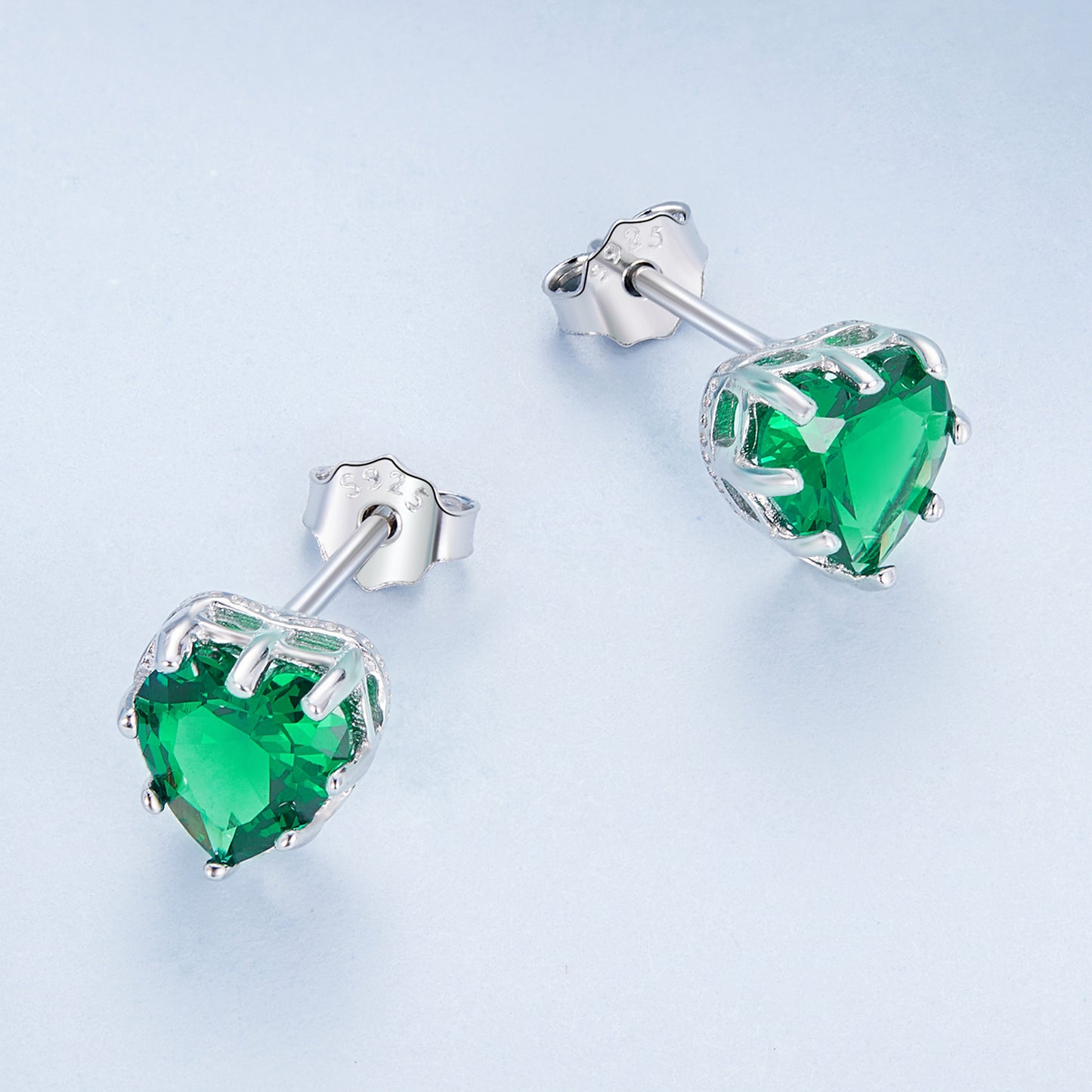 May Birthstone Stud Earrings