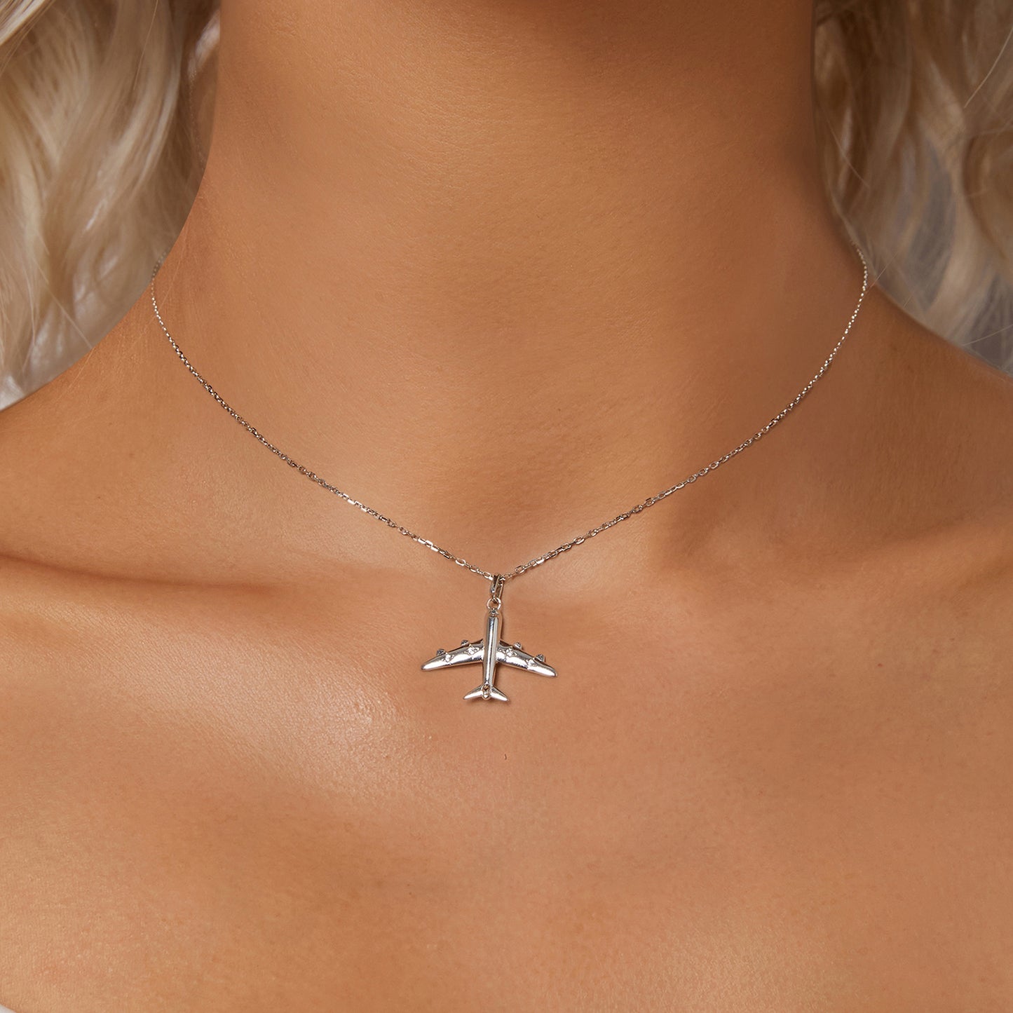 Airplane Charm Necklace