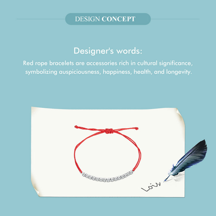 Red Cord Woven Bracelet