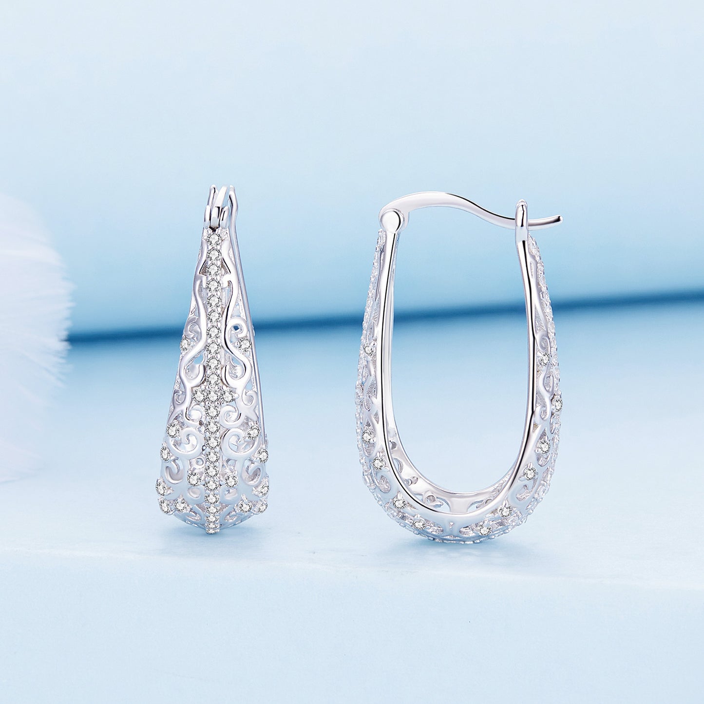 Patterned Hoop Earrings