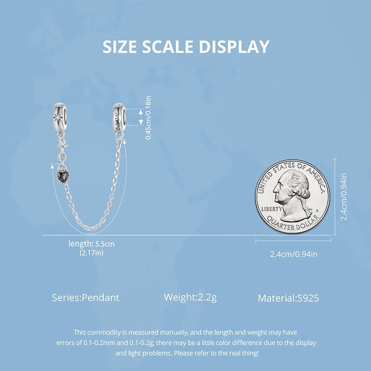 Peace & Love Silicone Safety Chain Charm