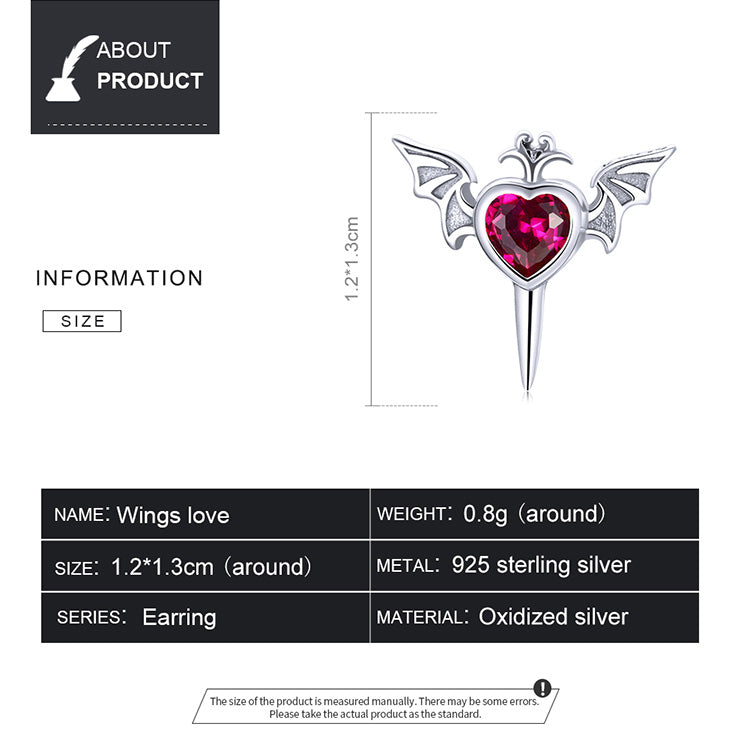 Winged Heart Earrings