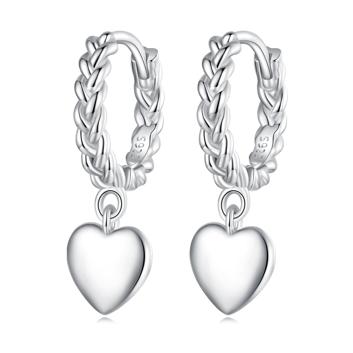 Twisted Heart Clip-On Earrings