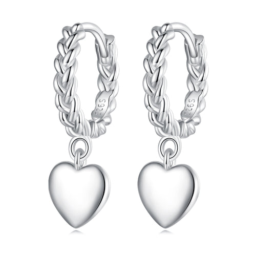 Twisted Heart Clip-On Earrings