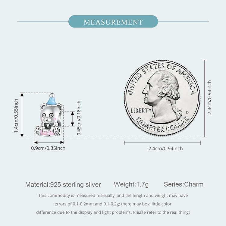 Birthday Cake Bear Charm