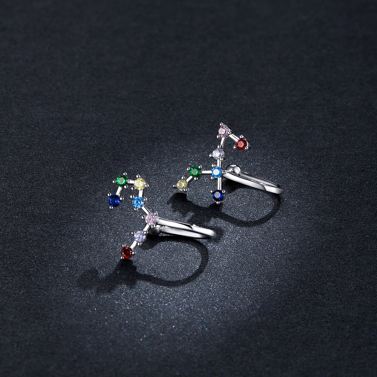Star Track Hoop Earrings