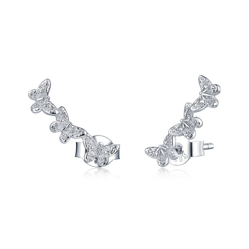 Flying Butterfly Hoop Earrings