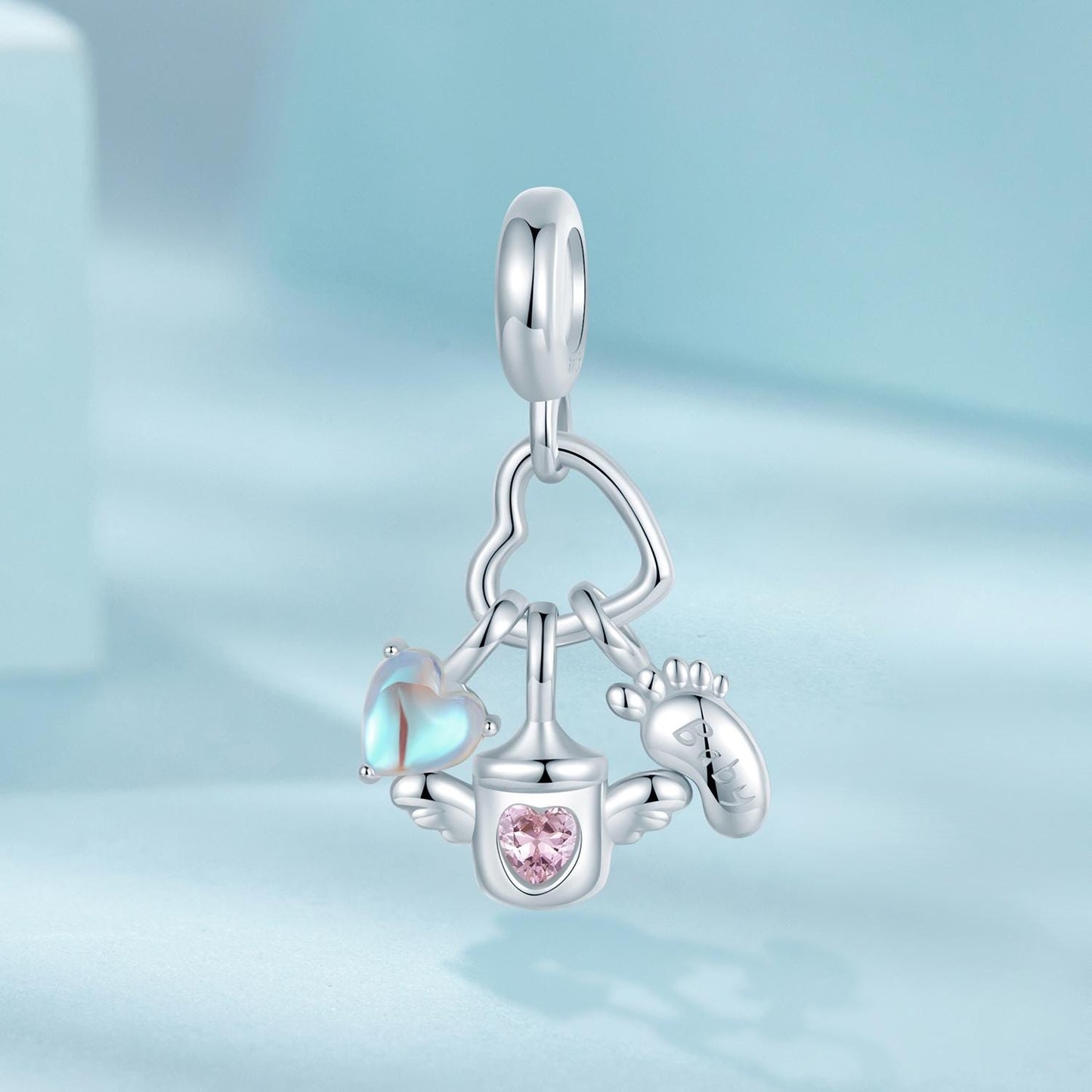 Baby Bottle Set Pendant Charm