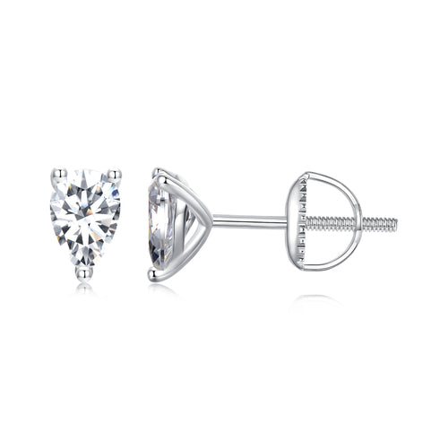 Teardrop Moissanite Studs