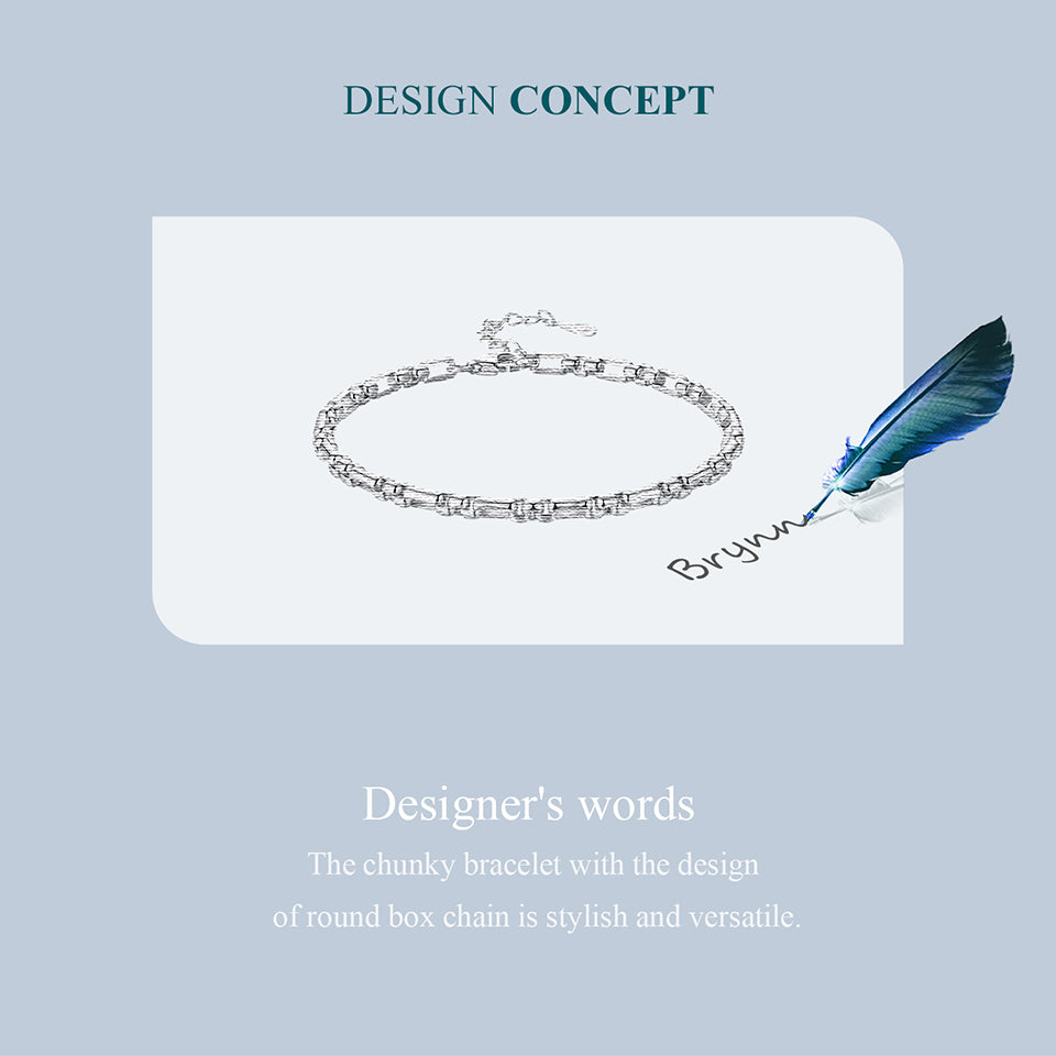 Round Box Chain Bracelet