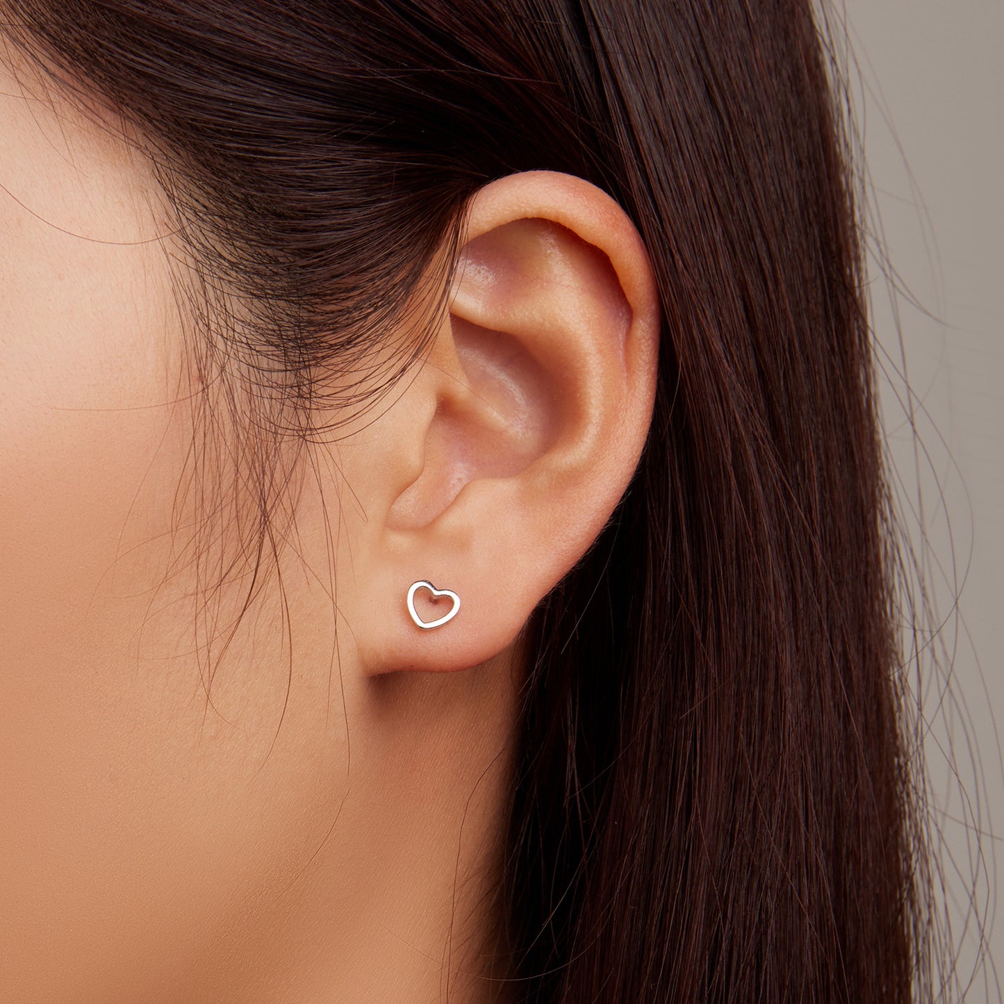 Hollow Heart Stud Earrings