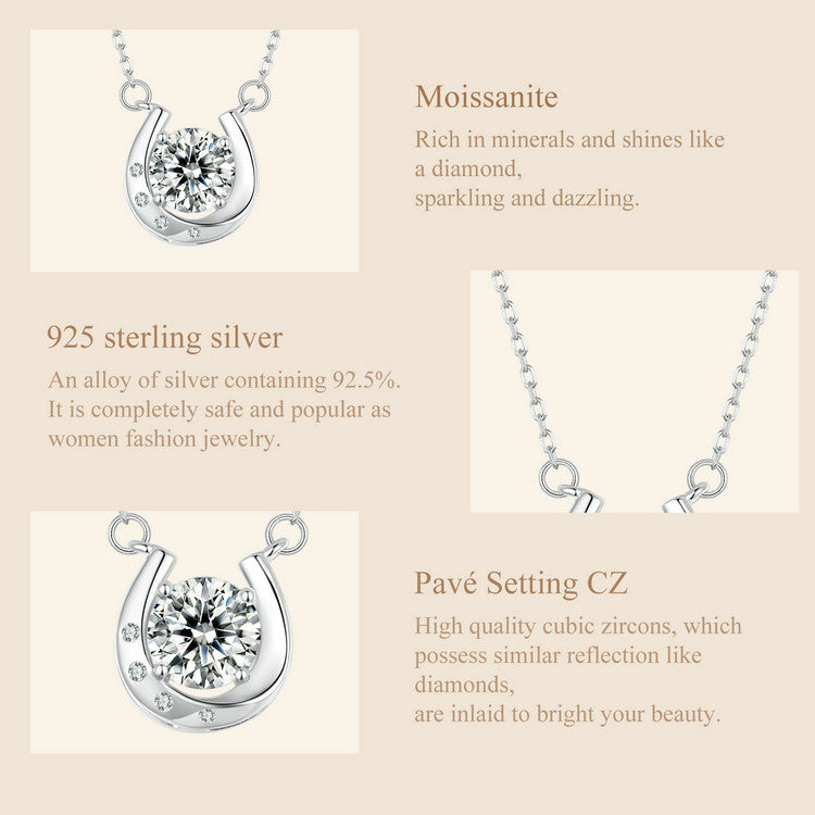 Horseshoe Moissanite Necklace