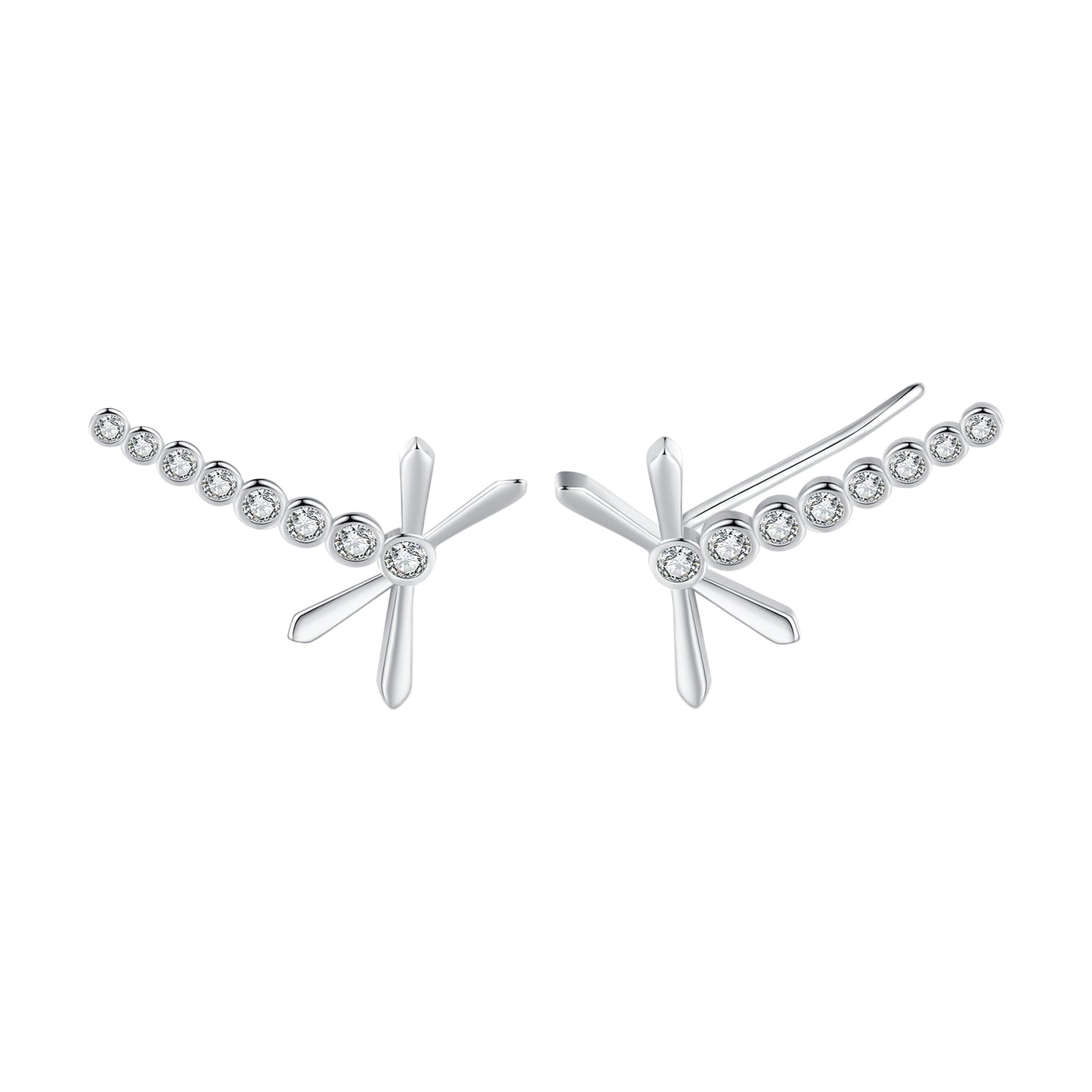 Dragonfly Dangle Stud Earrings