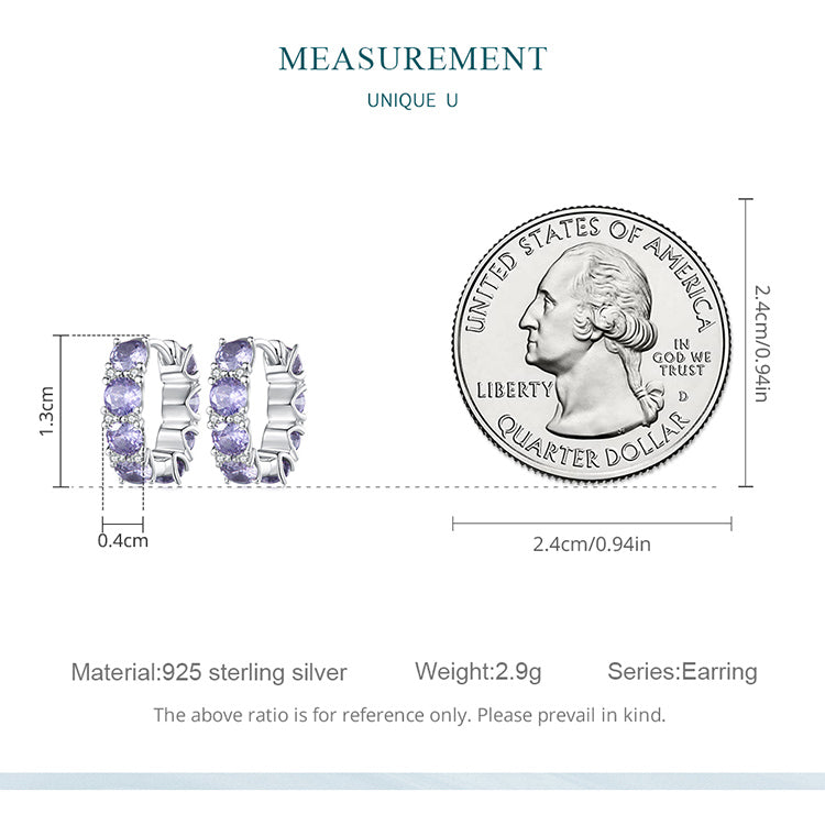Elegant Zircon Clip-On Earrings