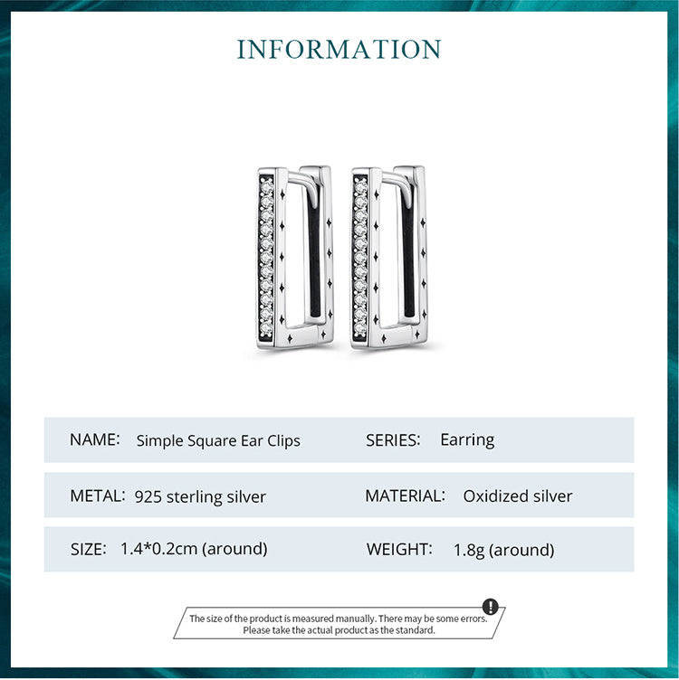 Minimalist Square Clip-On Earrings