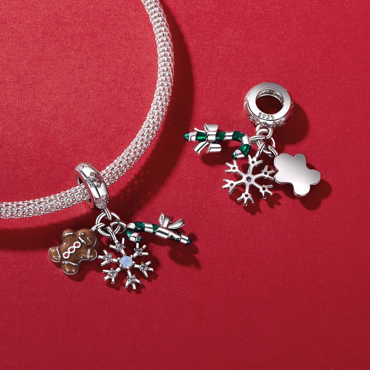 Snowy Christmas Eve Pendant Charm