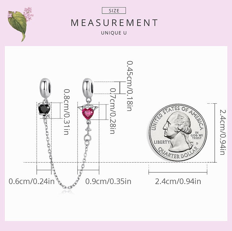 Angel and Demon-Silicone Safety Chain Charm