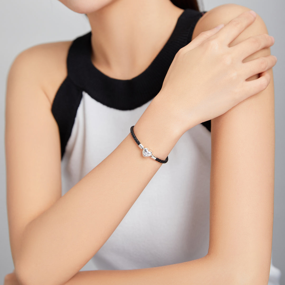 Modern Cross Charm Bracelet