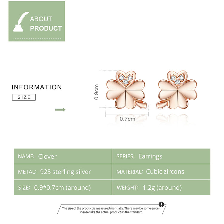 Four-Leaf Clover Hoop Earrings