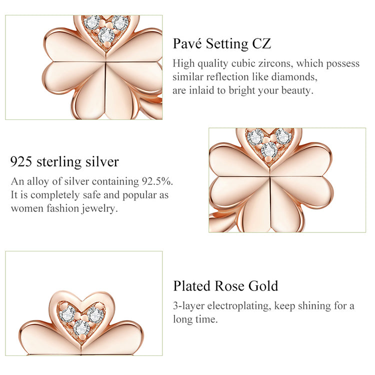 Four-Leaf Clover Hoop Earrings