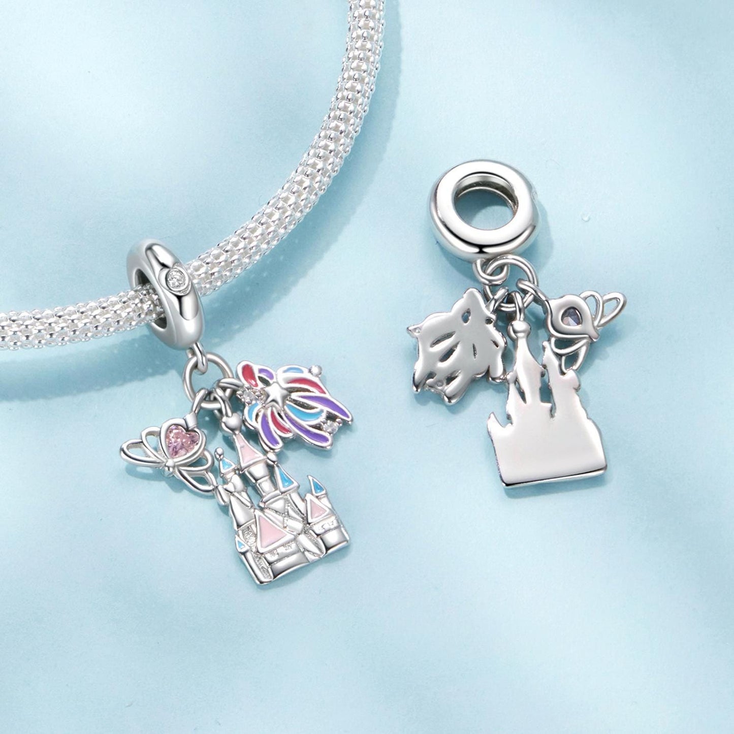 Fireworks Castle Pendant Charm