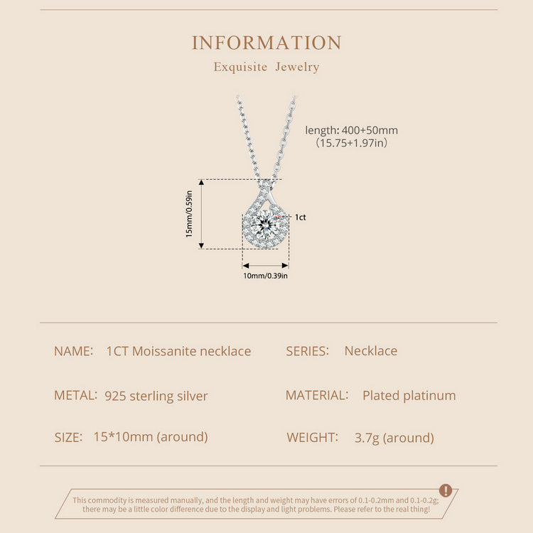 1ct Moissanite Necklace