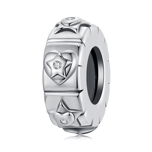 Heart Star Stopper Beads Charm