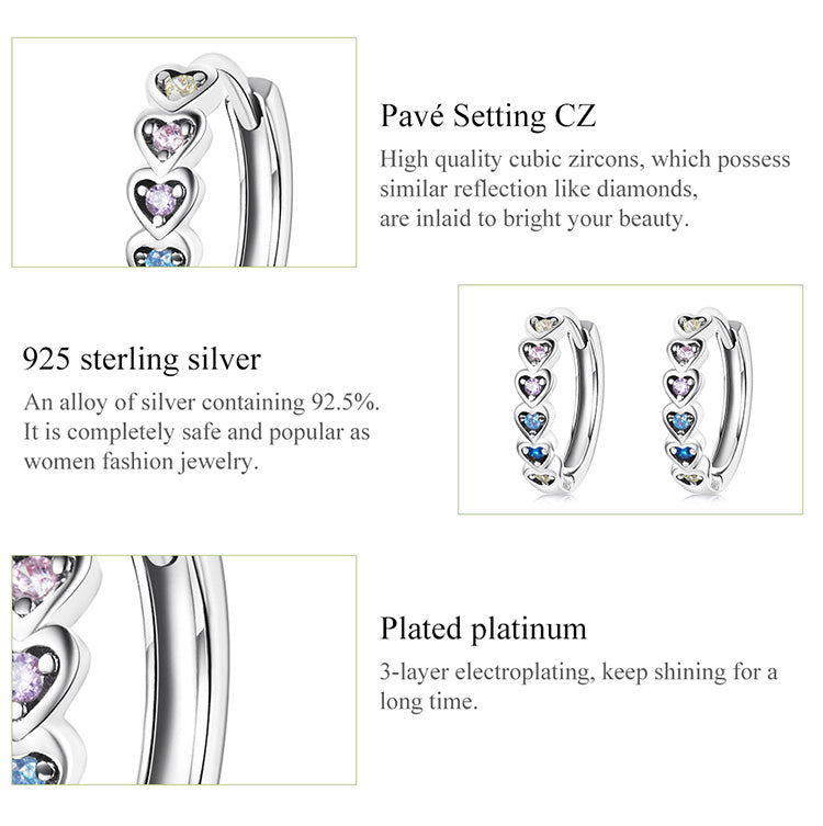 Rainbow Heart Earrings