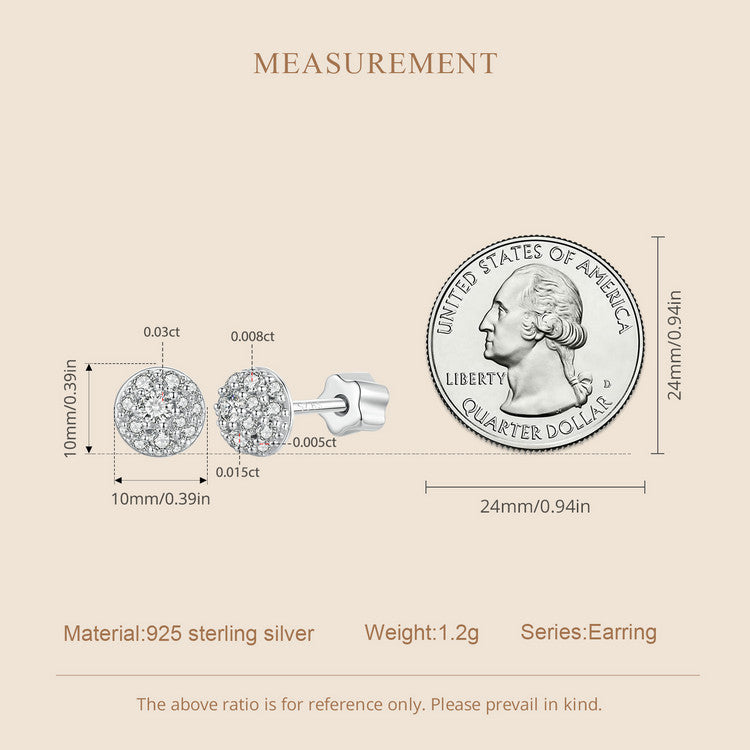Dome-Shaped Moissanite Studs