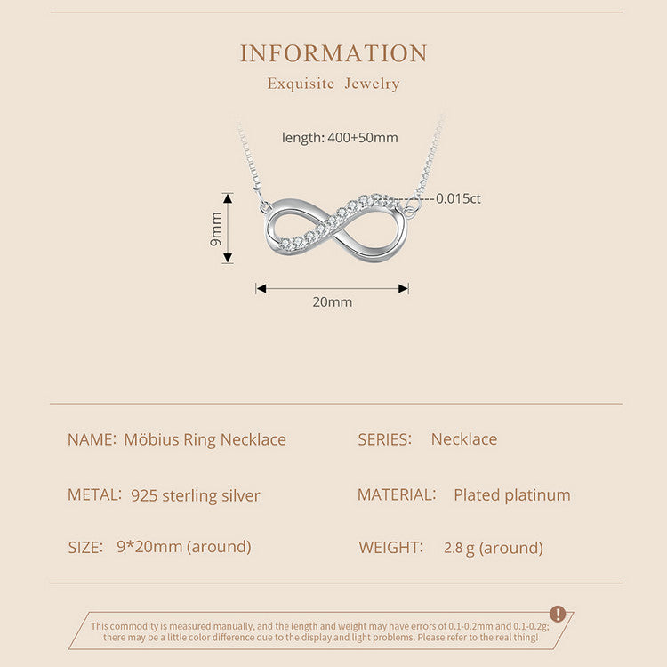 Moebius Strip Moissanite Necklace