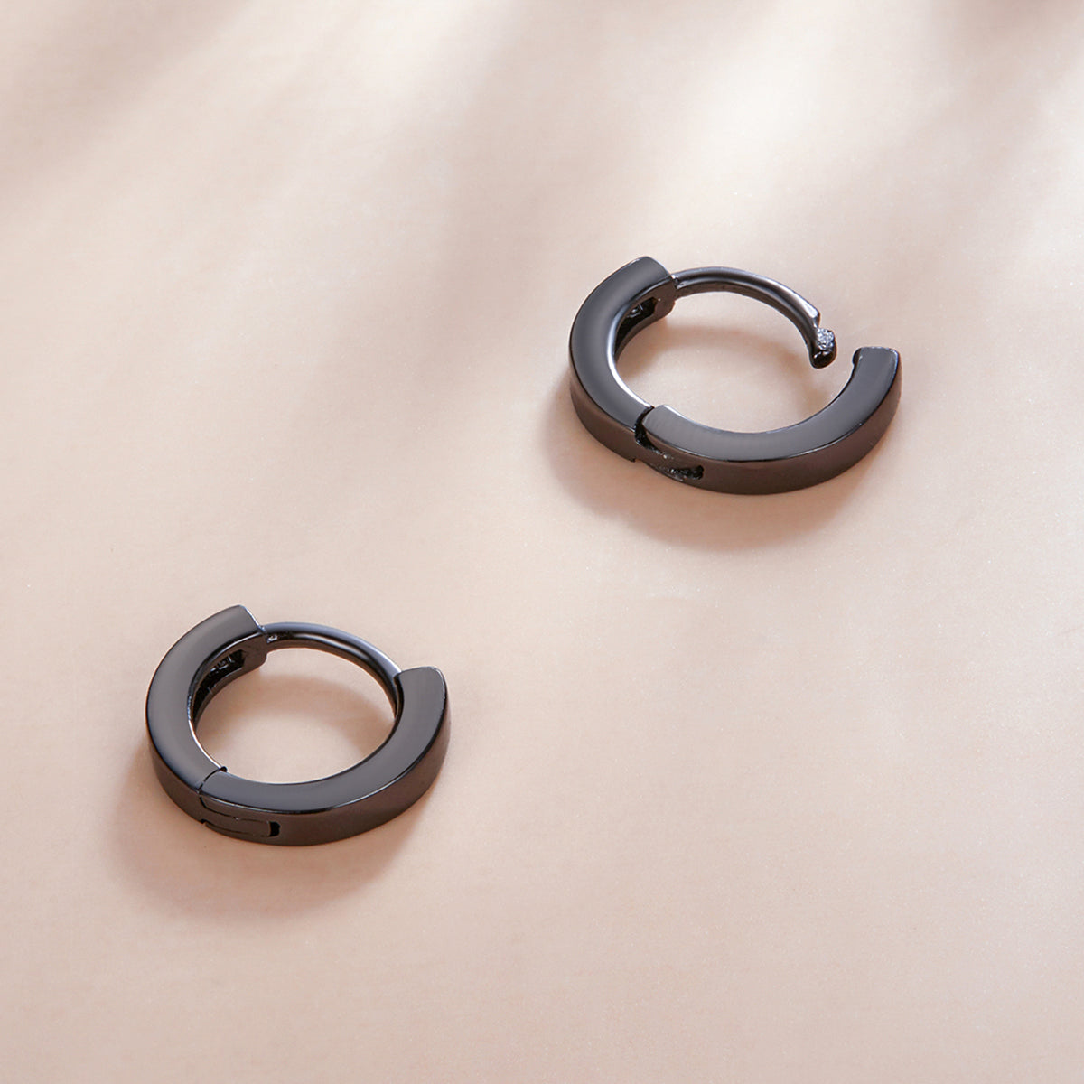 Black Clip Earrings