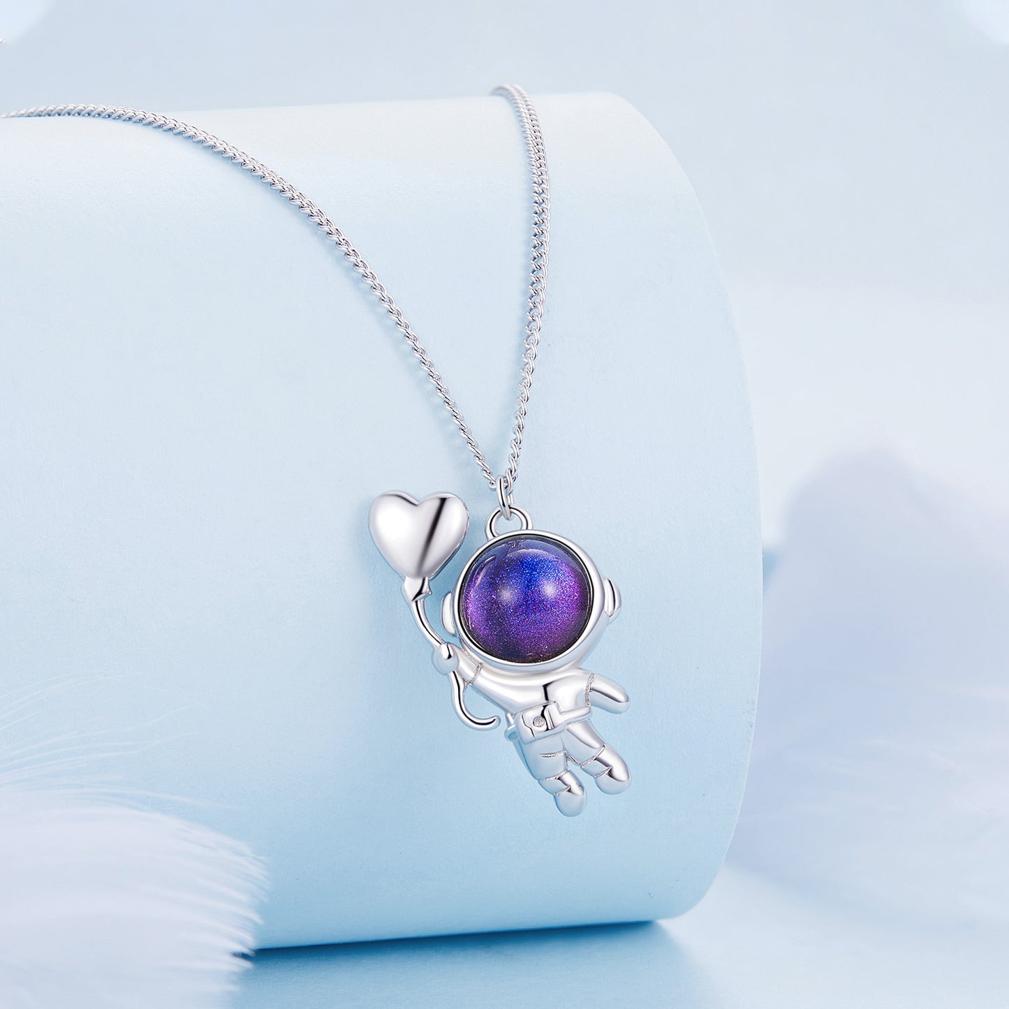 Astronaut and Stars Necklace