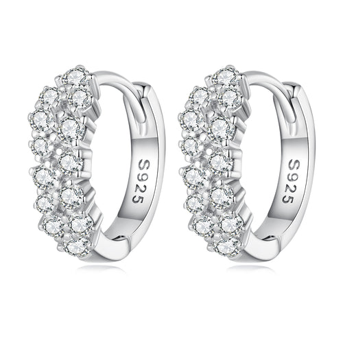 Elegant Zircon Clip-On Earrings