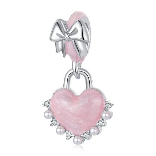 Heart Bow-knot Pendant Charm