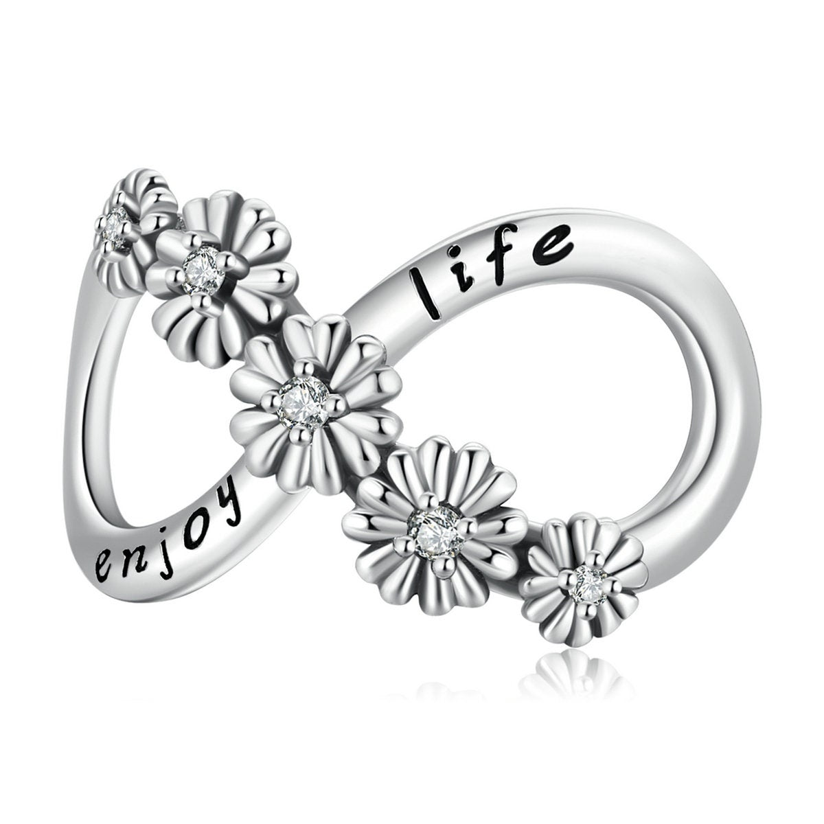 Infinity Flowers Charm