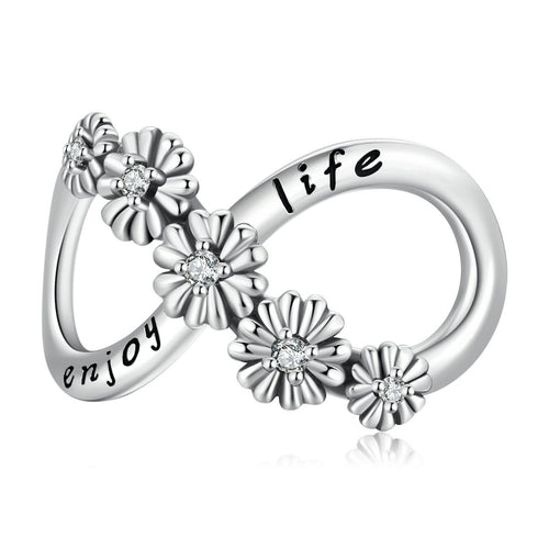 Infinity Flowers Charm