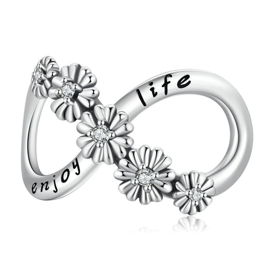 Infinity Flowers Charm