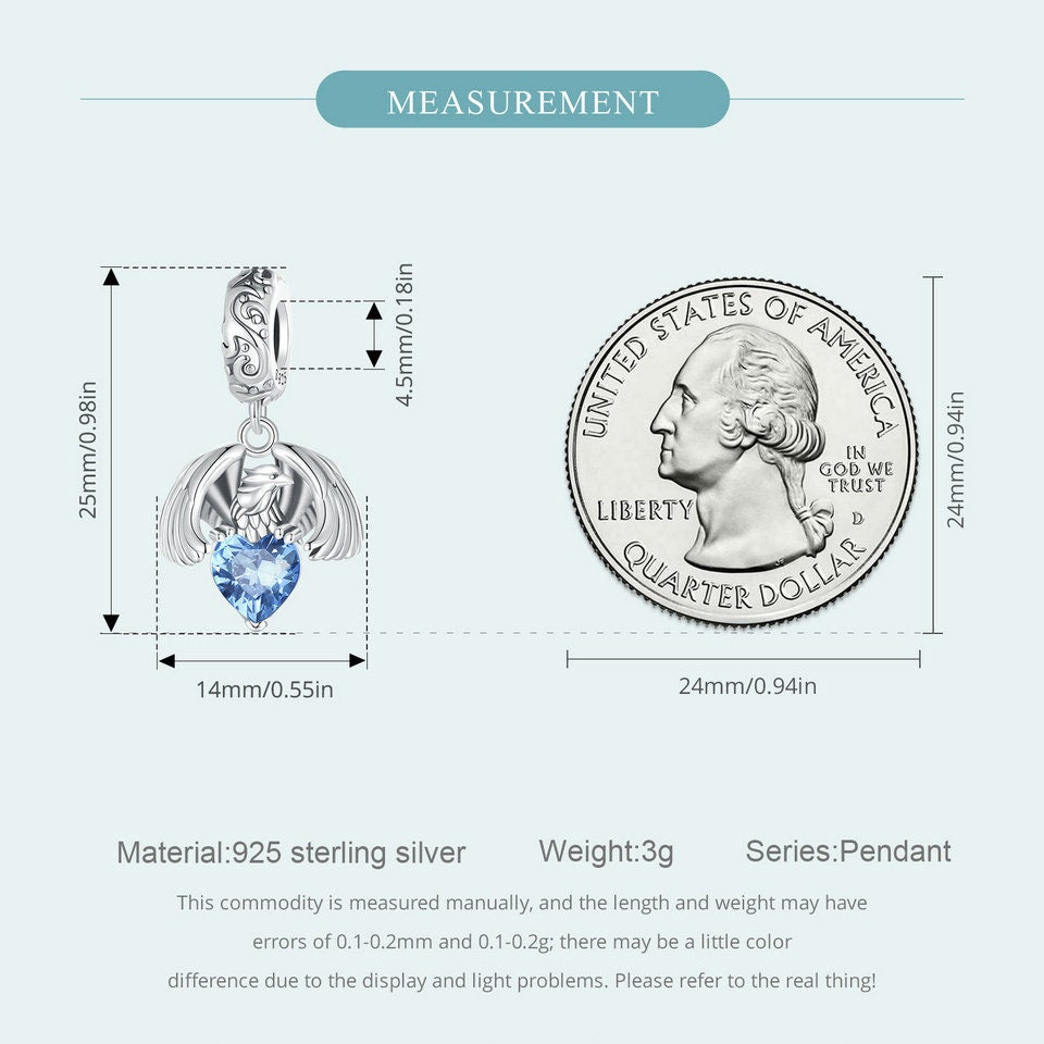 White Eagle Pendant Charm