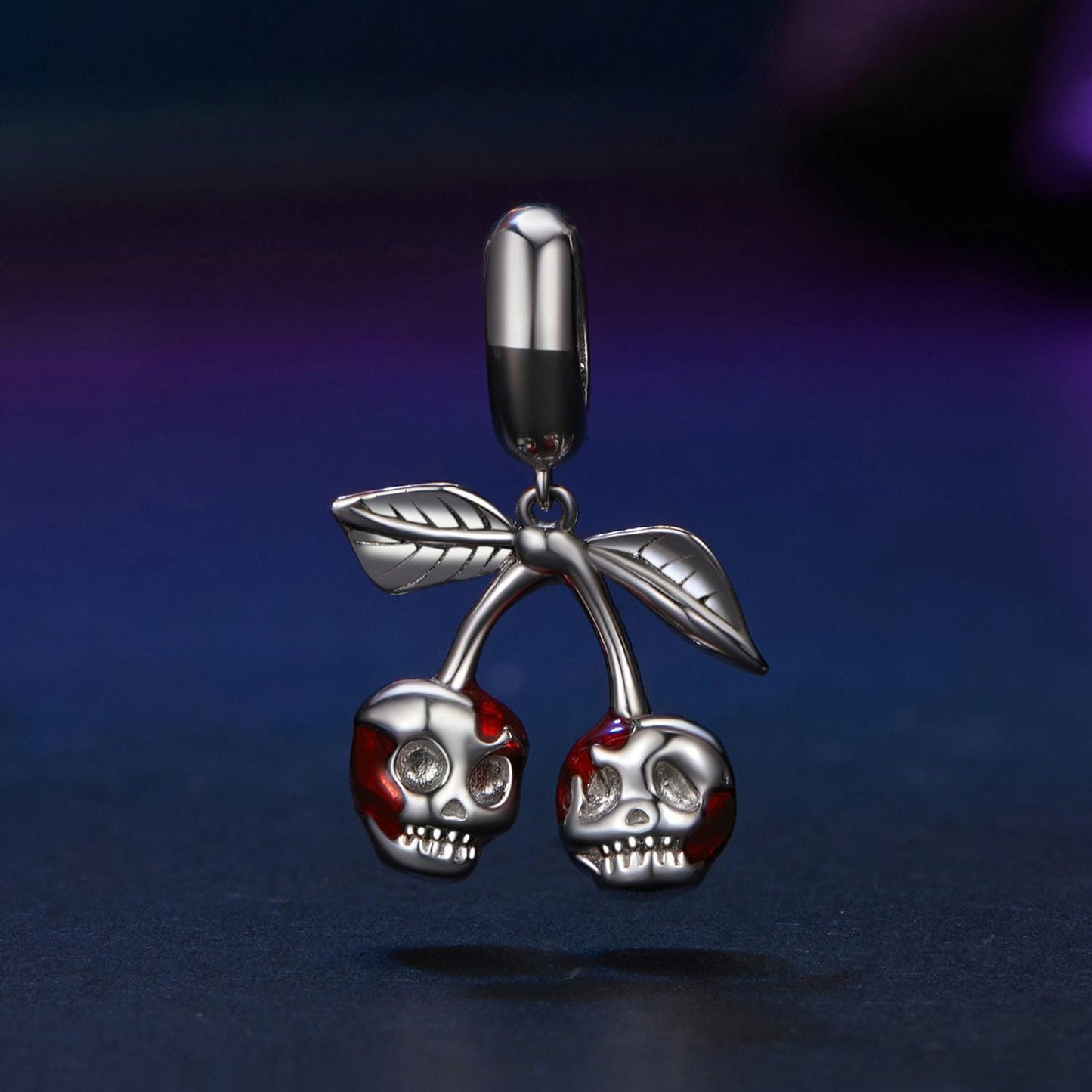 Cherry Skull Pendant Charm