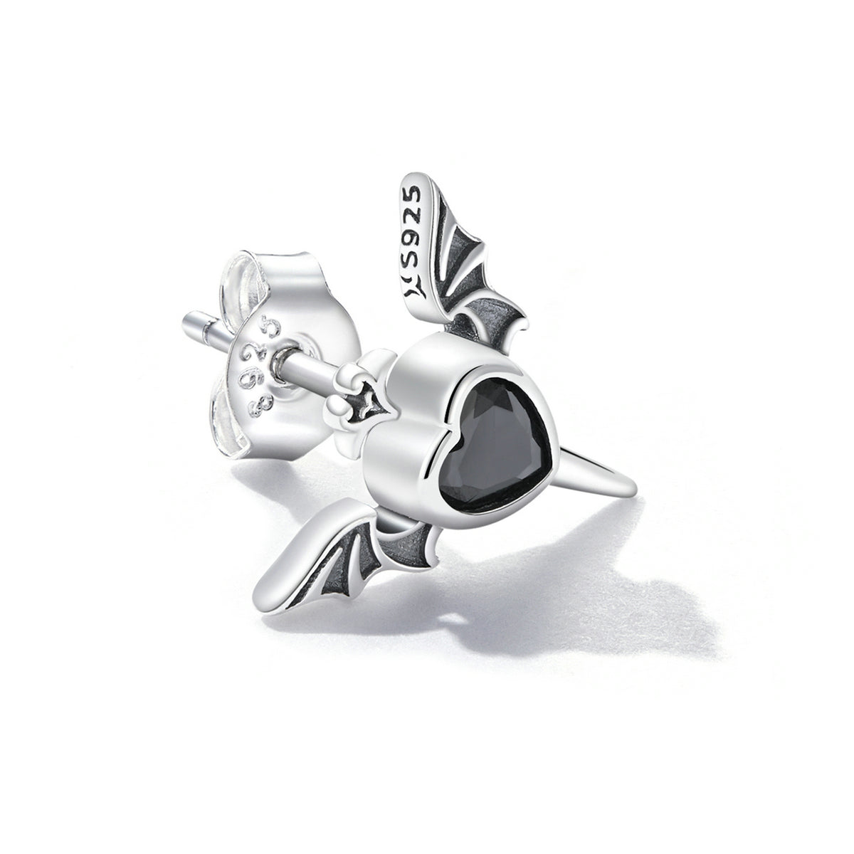 Heart Wing Stud Earrings