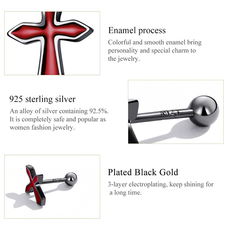 Gothic Cross Earrings