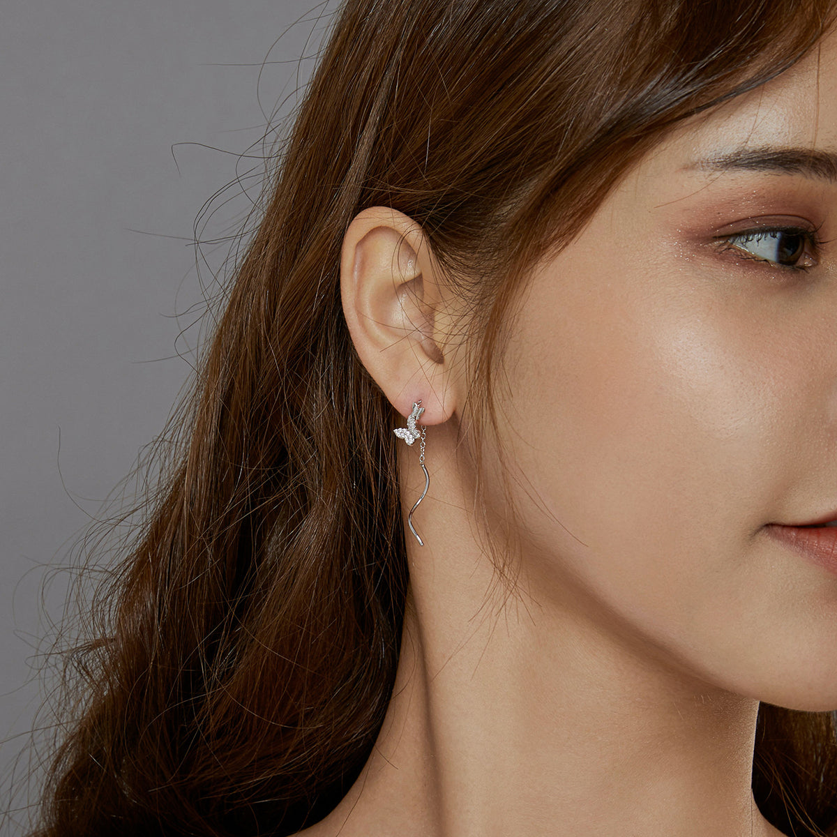 Flying Butterfly Hoop Earrings