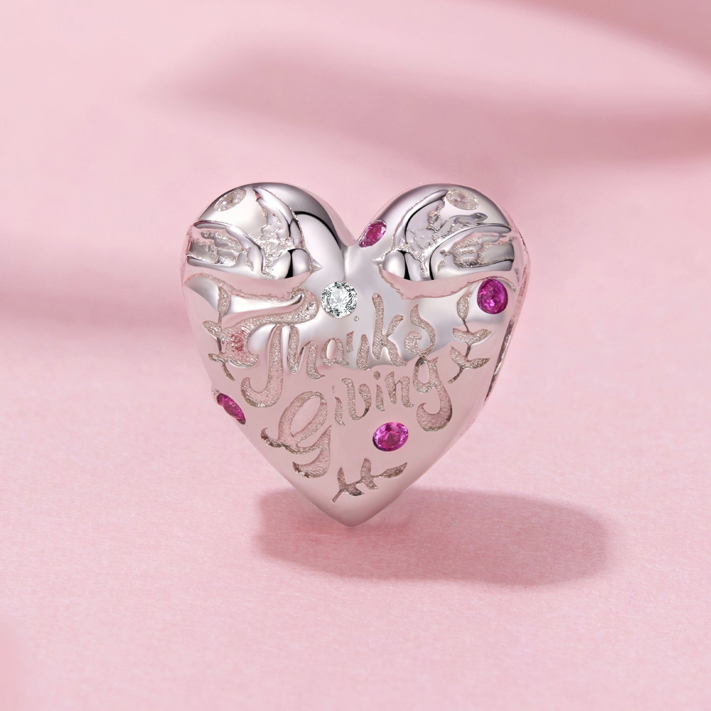 Thanksgiving Heart Charm