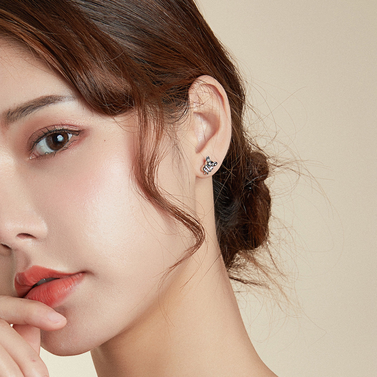 Compact Koala Hoop Earrings
